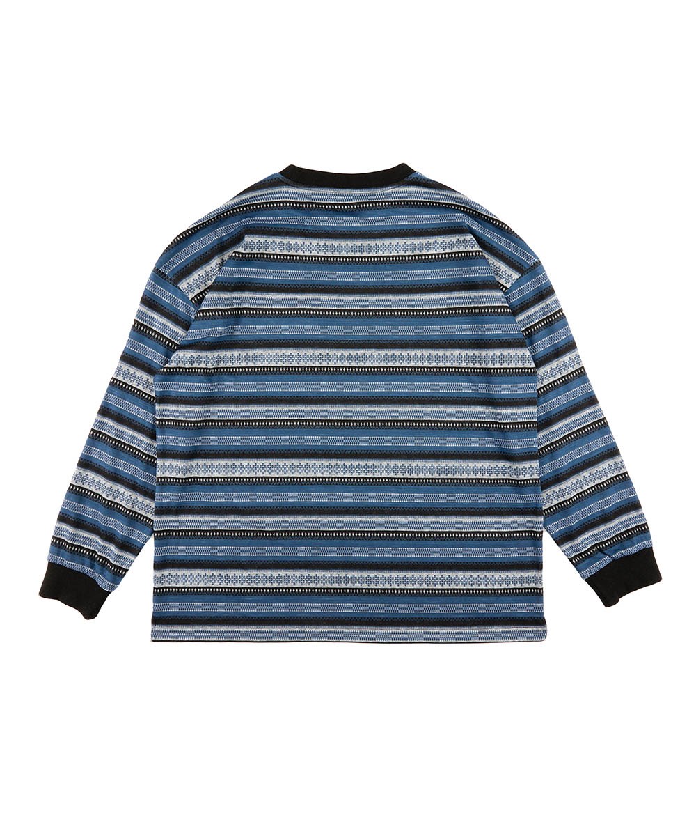 基本緹花條紋上衣