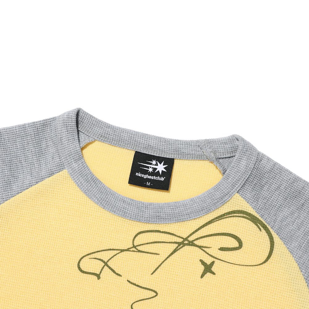 華夫格長TEE CAT ANGEL WAFFLE RAGLAN LS TEE