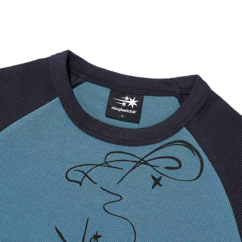 華夫格長TEE CAT ANGEL WAFFLE RAGLAN LS TEE