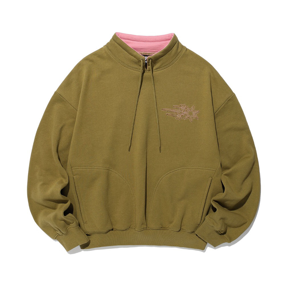 刺繡立領大學T 3STAR HIGH NECK SWEATSHIRTS