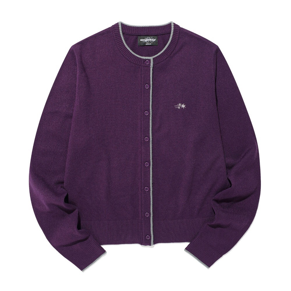 撞色針織開襟衫 TRIM LINE CARDIGAN