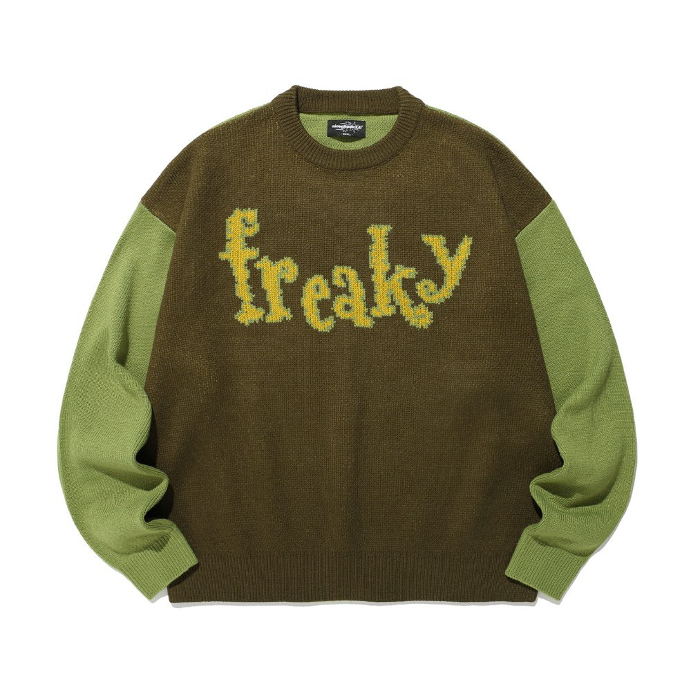 撞色拼接針織上衣 FREAKY COLORBLOCK KNIT