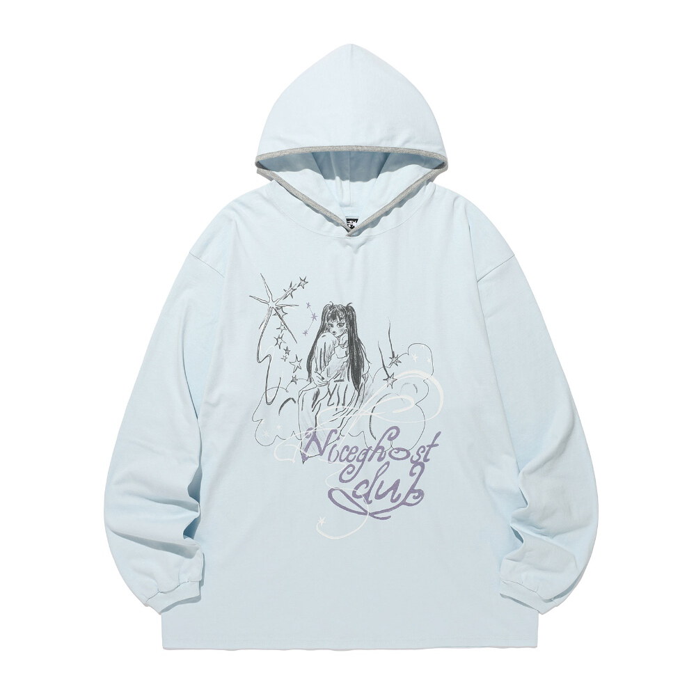 連帽長袖上衣 DREAMING GIRL BIGBIG HOODED LS TEE