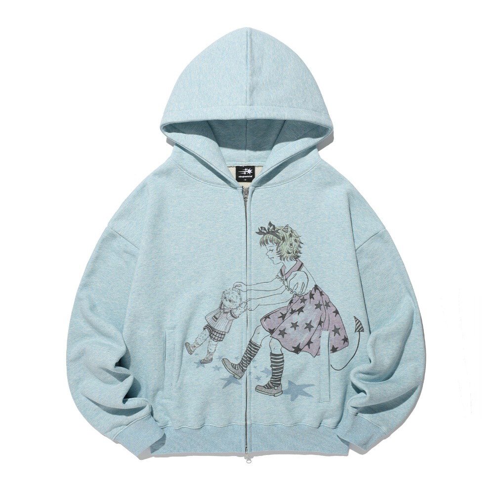 插畫連帽外套 HAND IN HAND HOODIE ZIP UP