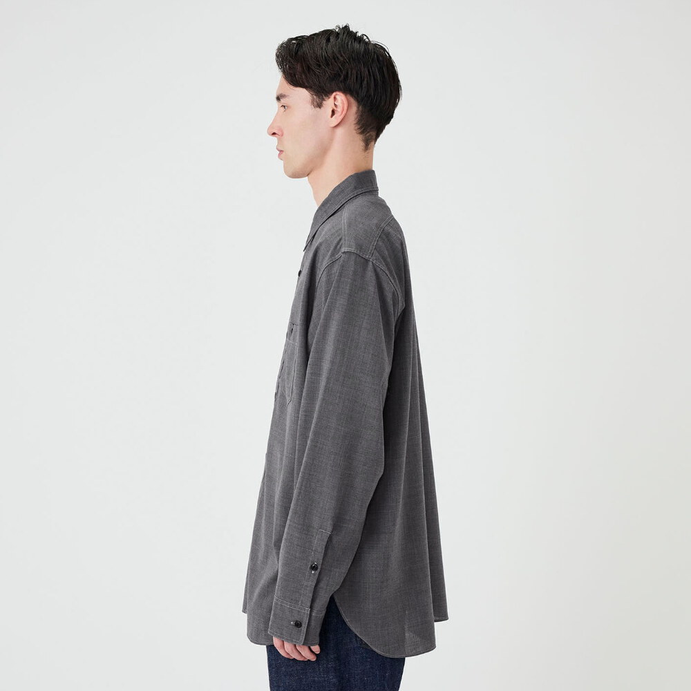 寬版口袋襯衫 Polyester Wool Field Shirt
