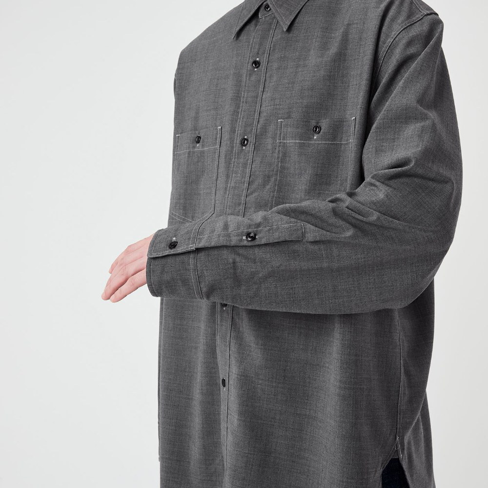 寬版口袋襯衫 Polyester Wool Field Shirt