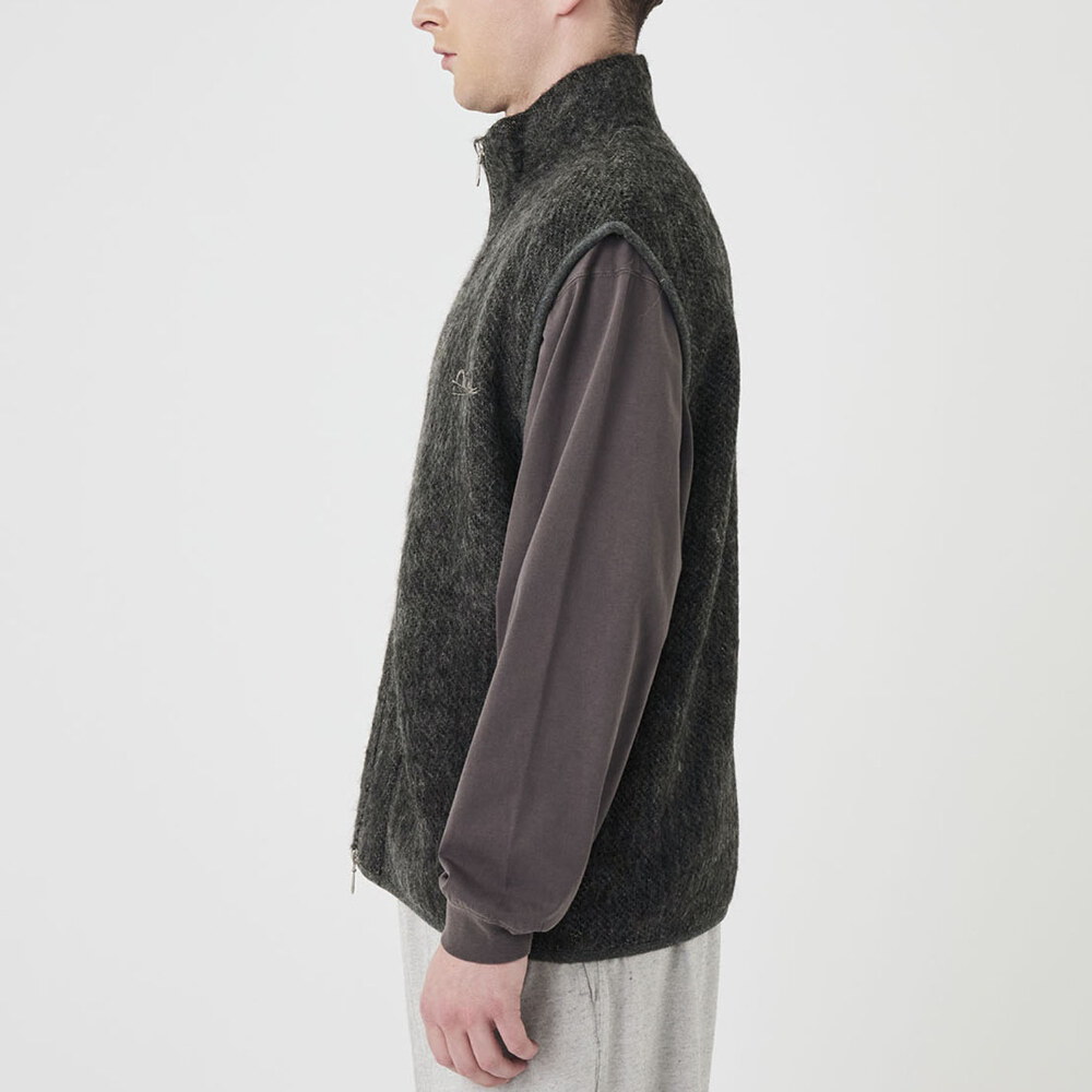 馬海毛拉鍊背心 OOAL Zip Up Mohair Vest