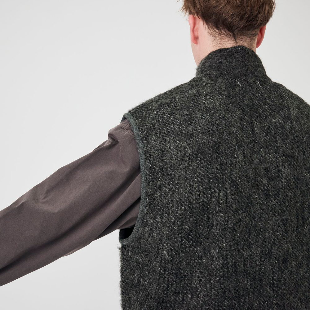 馬海毛拉鍊背心 OOAL Zip Up Mohair Vest