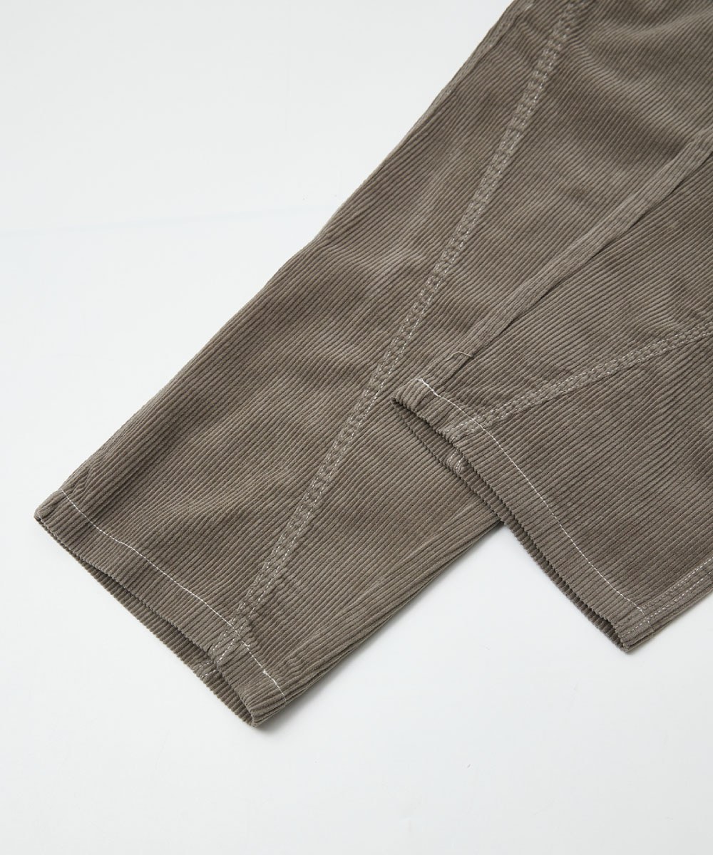 深灰/L*XL-明線燈芯絨闊腿日常長褲