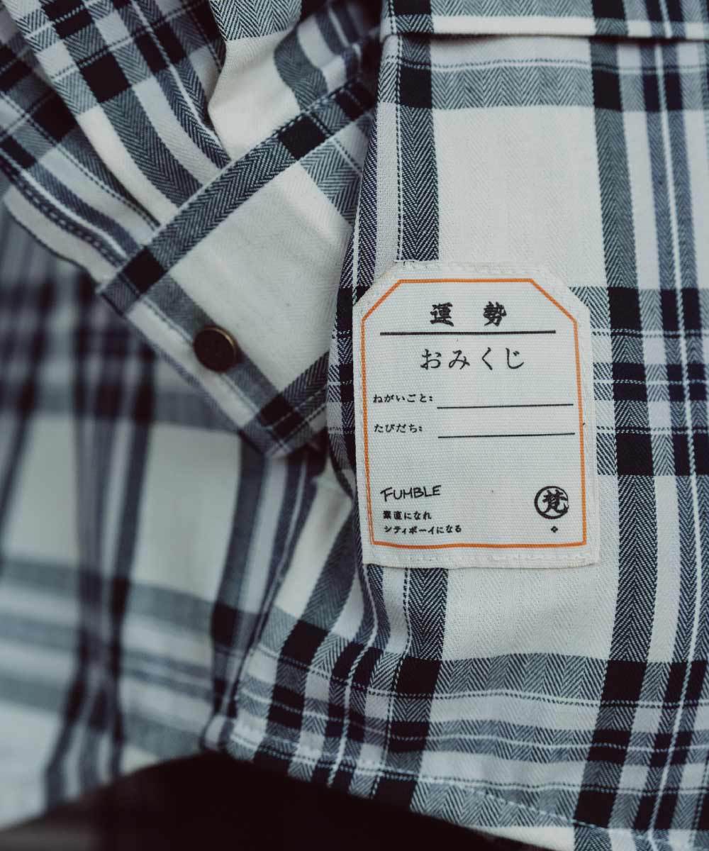 格紋雙胸口袋圓腳恤衫