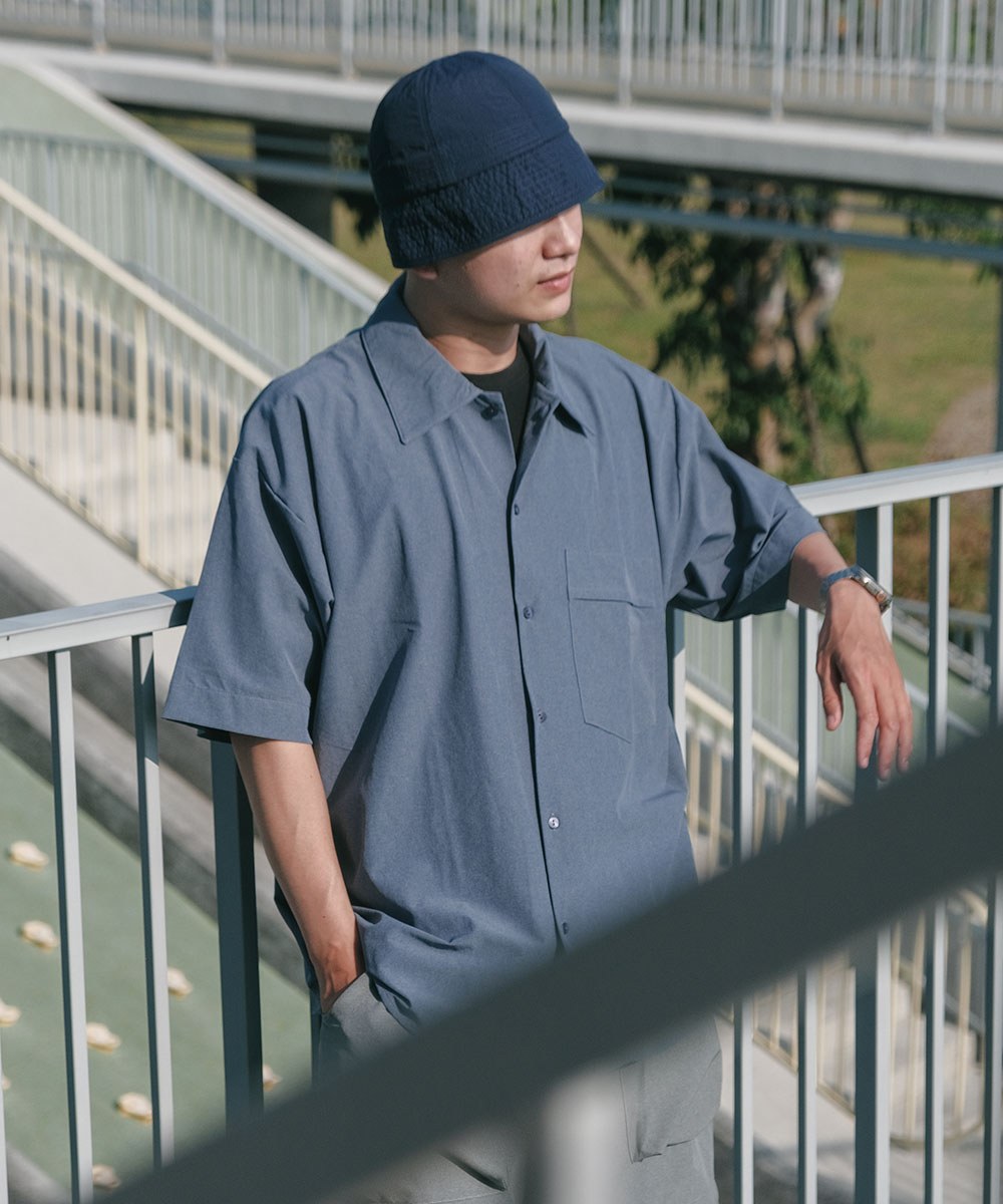 吸濕排汗六分袖寬鬆襯衫