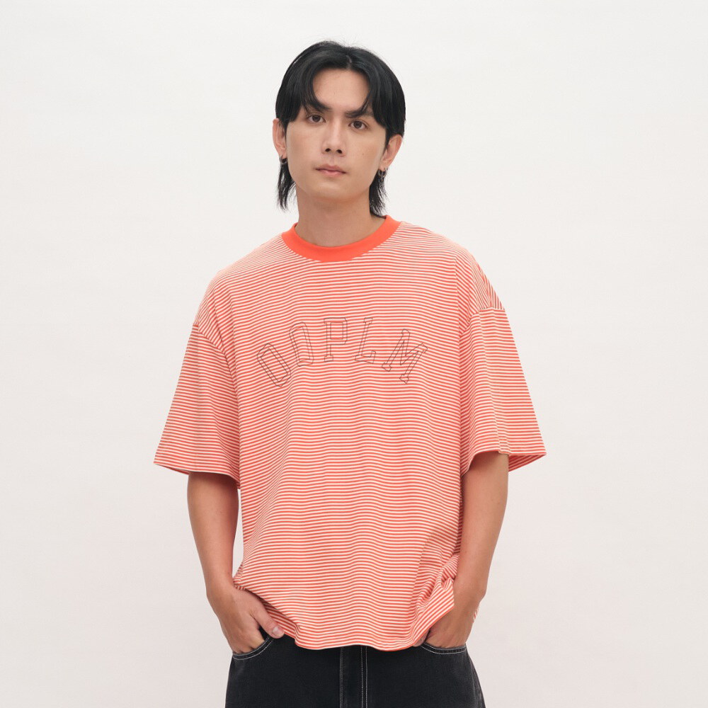 日常細條紋短TEE