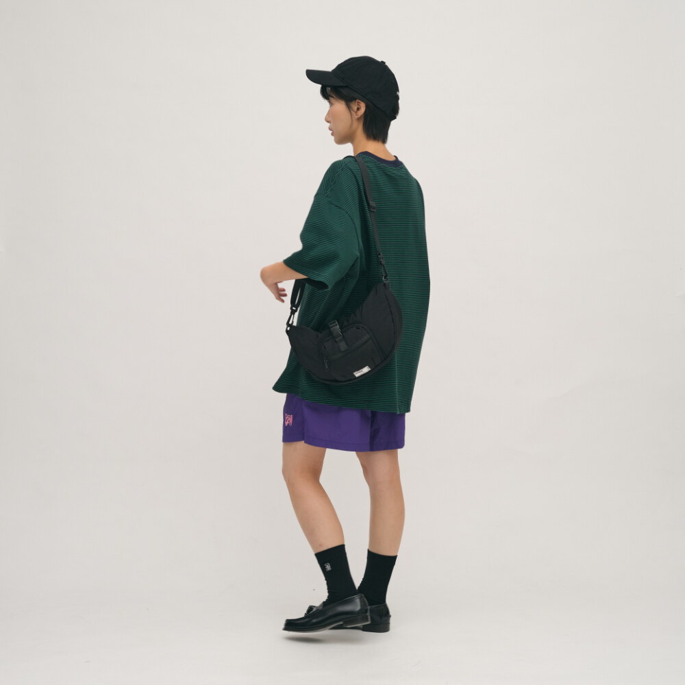 日常細條紋短TEE