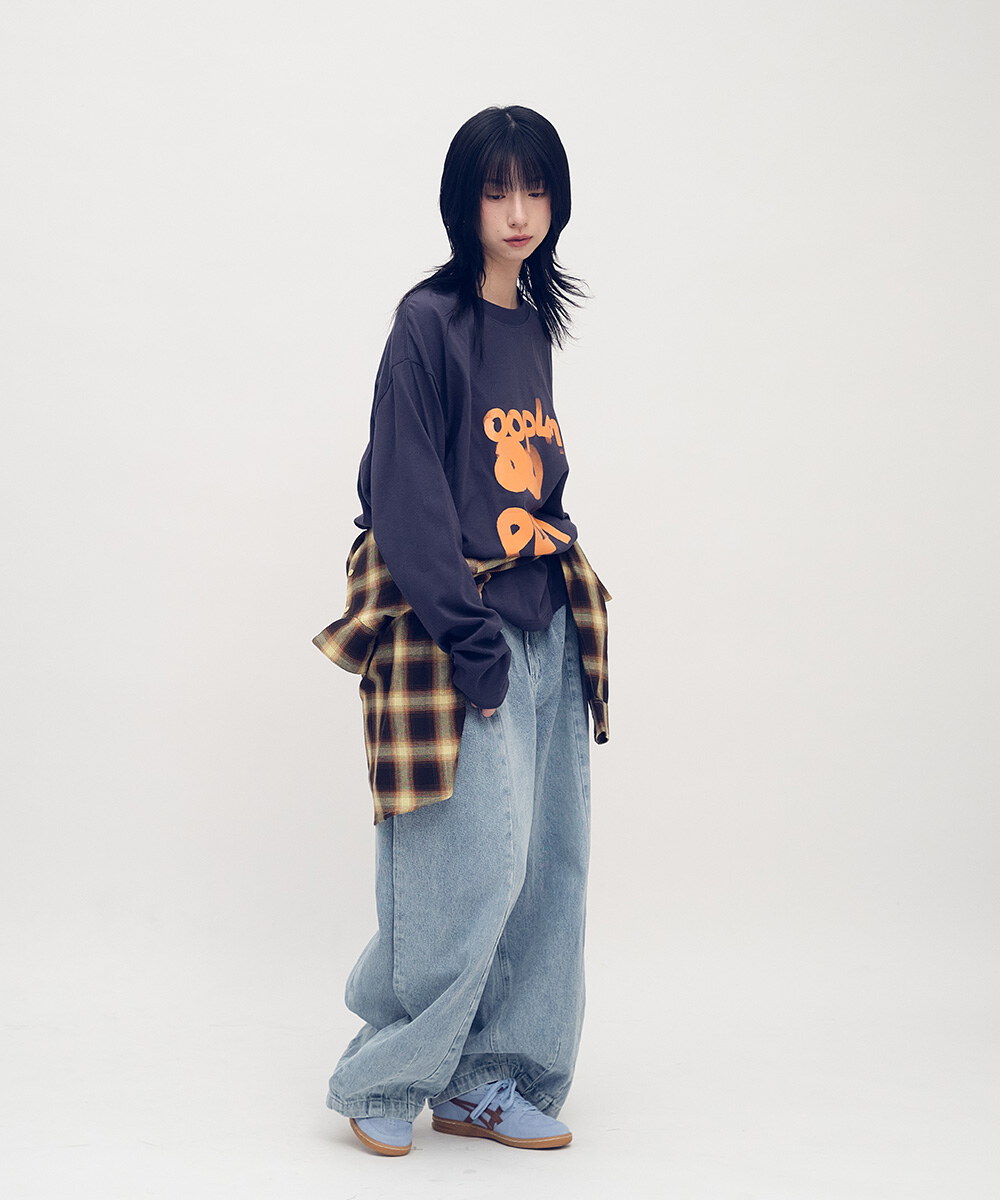 漸變層疊LOGO長TEE