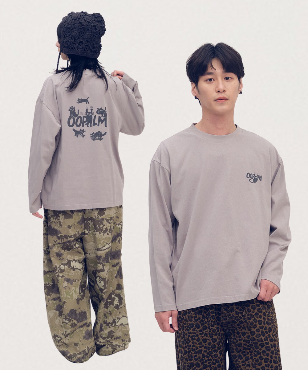 貓貓派對水洗長TEE