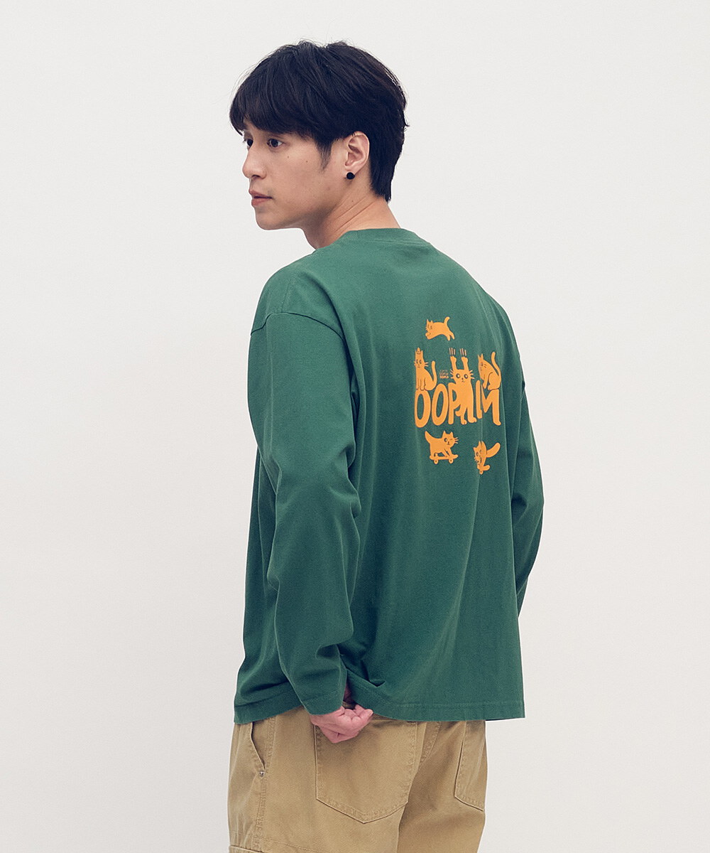 貓貓派對水洗長TEE