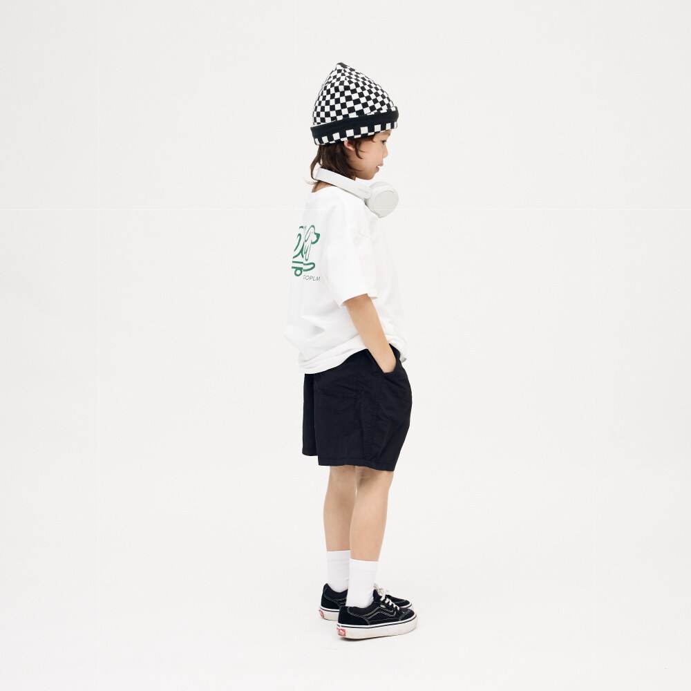 白/130-臘腸狗狗滑板小童TEE