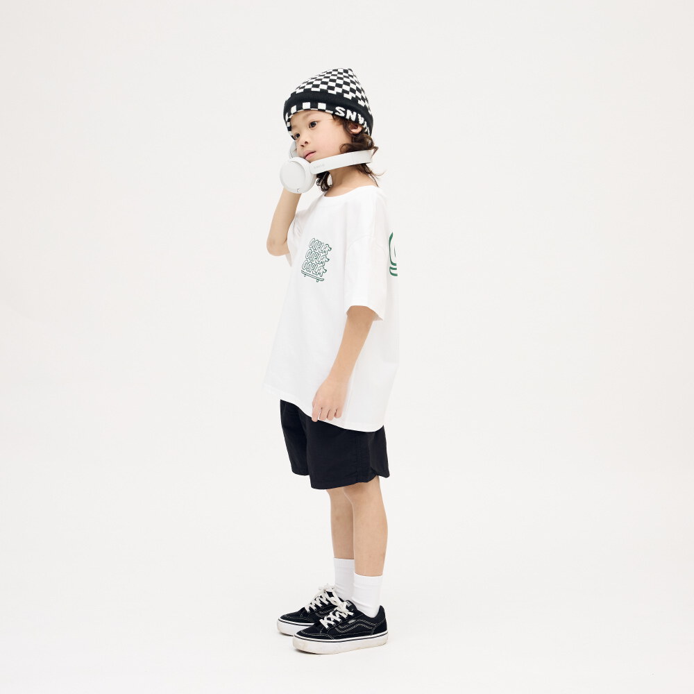 白/130-臘腸狗狗滑板小童TEE