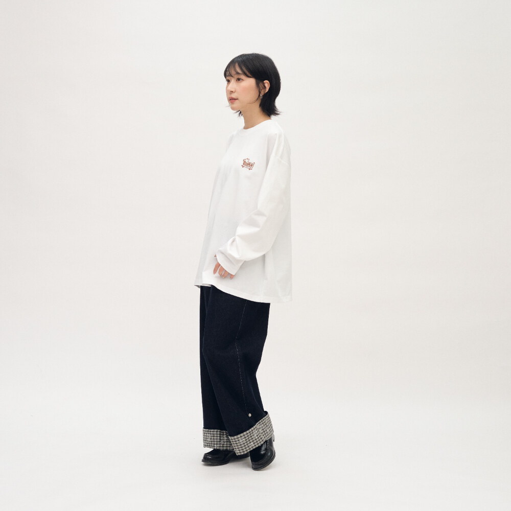 柯基狗狗滑板長袖TEE