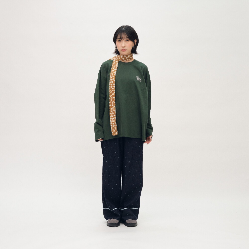 柯基狗狗滑板長袖TEE