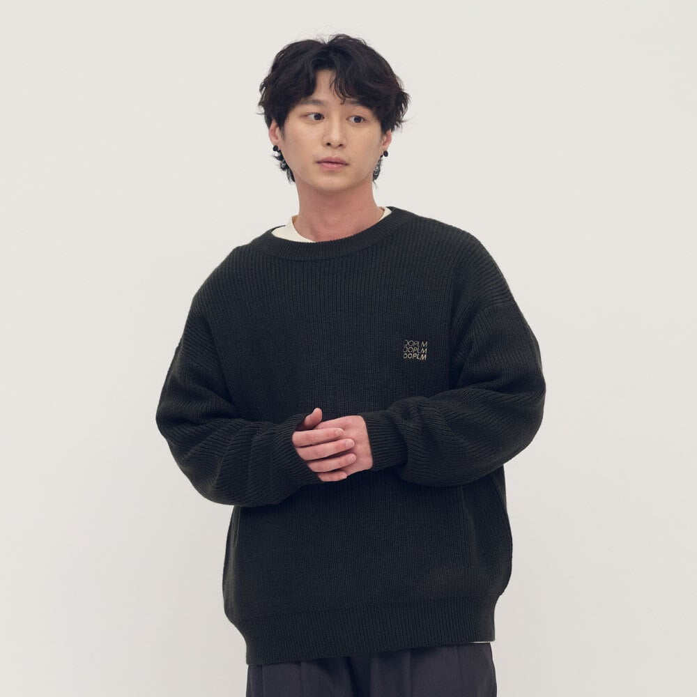 日常圓領針織毛衣