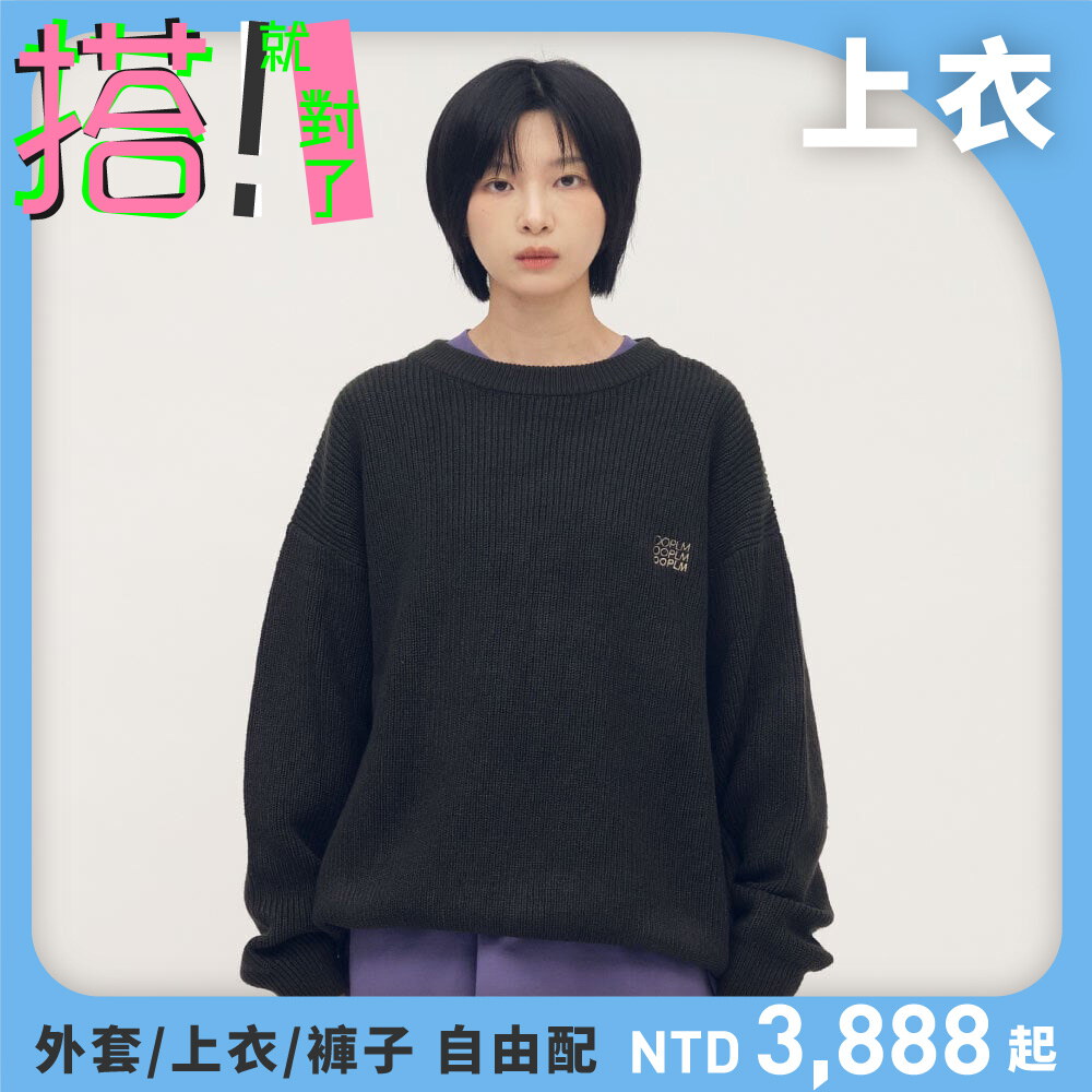 日常圓領針織毛衣