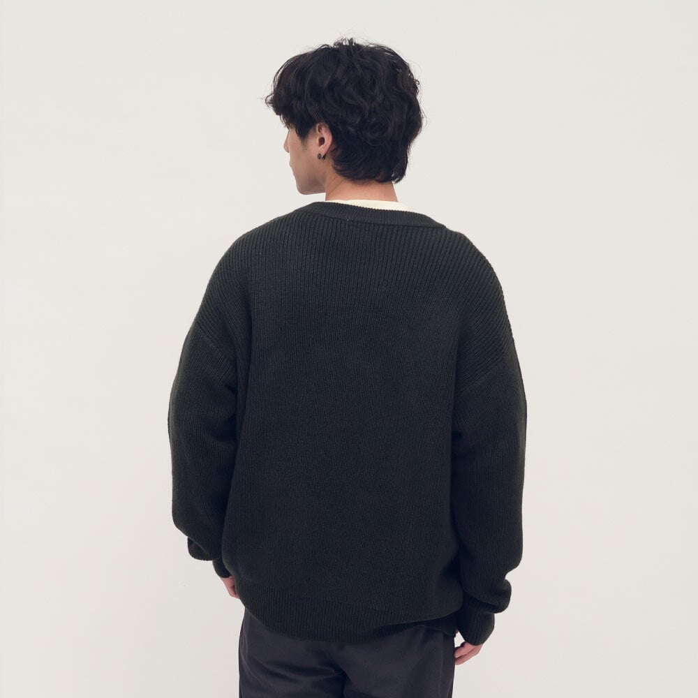 日常圓領針織毛衣