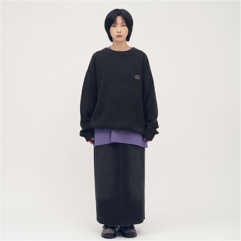 日常圓領針織毛衣