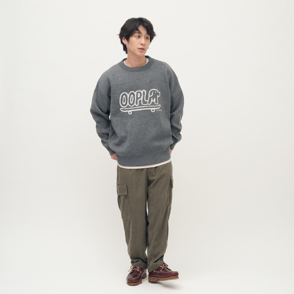 臘腸狗狗滑板針織毛衣