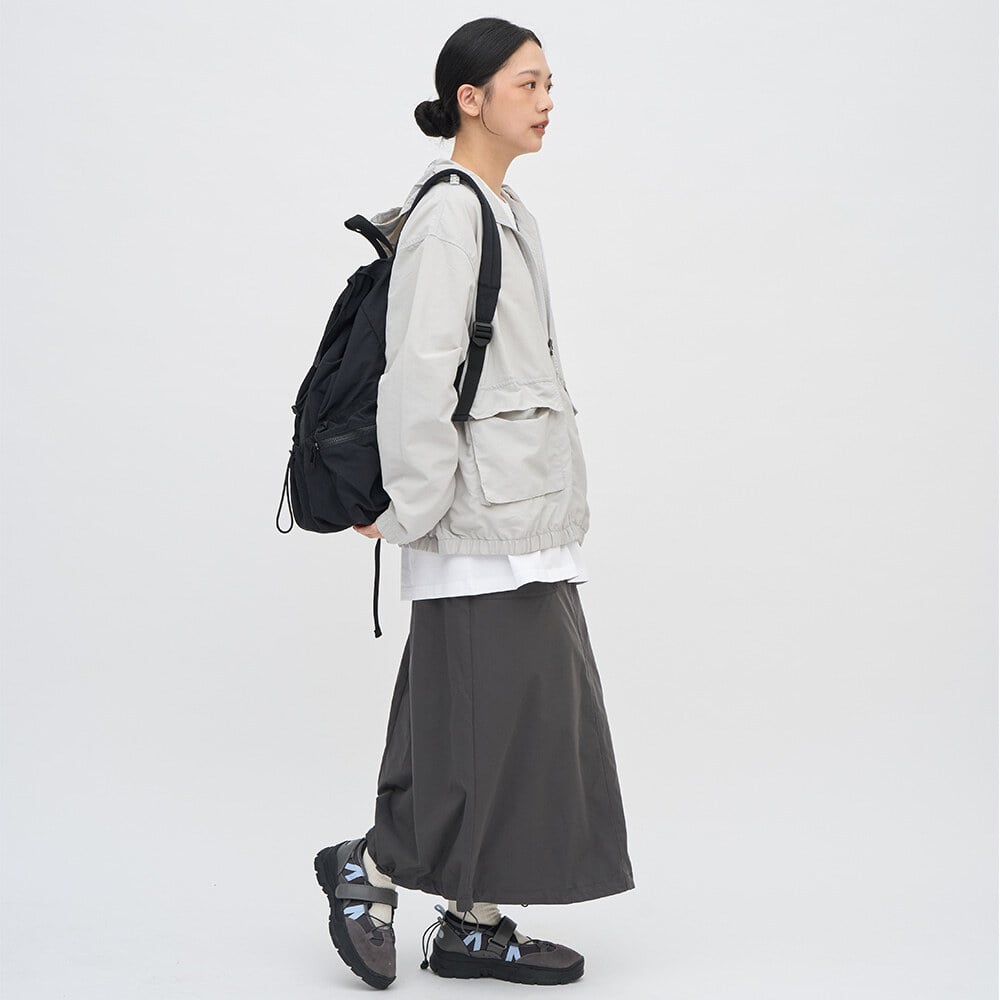 尼龍皺褶抽繩後背包