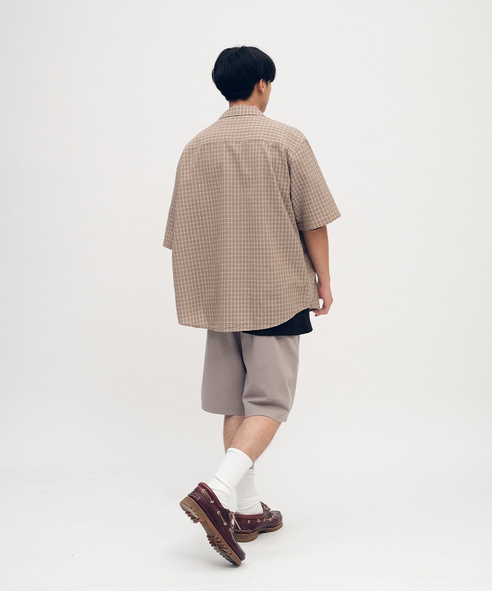 夏日泡泡紗短袖襯衫