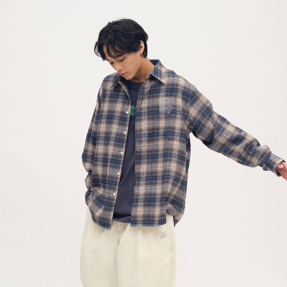 臘腸狗狗滑板格紋襯衫