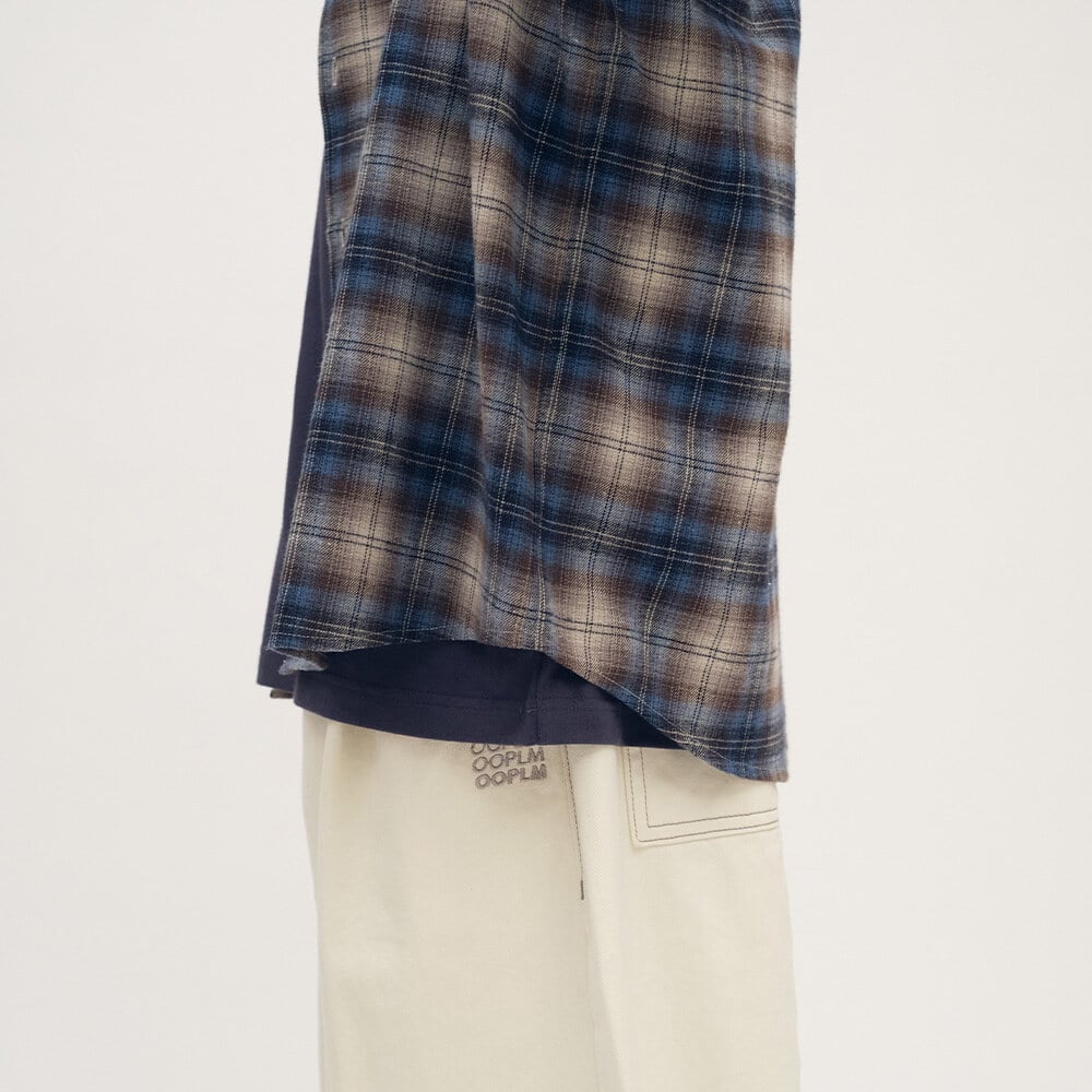 臘腸狗狗滑板格紋襯衫