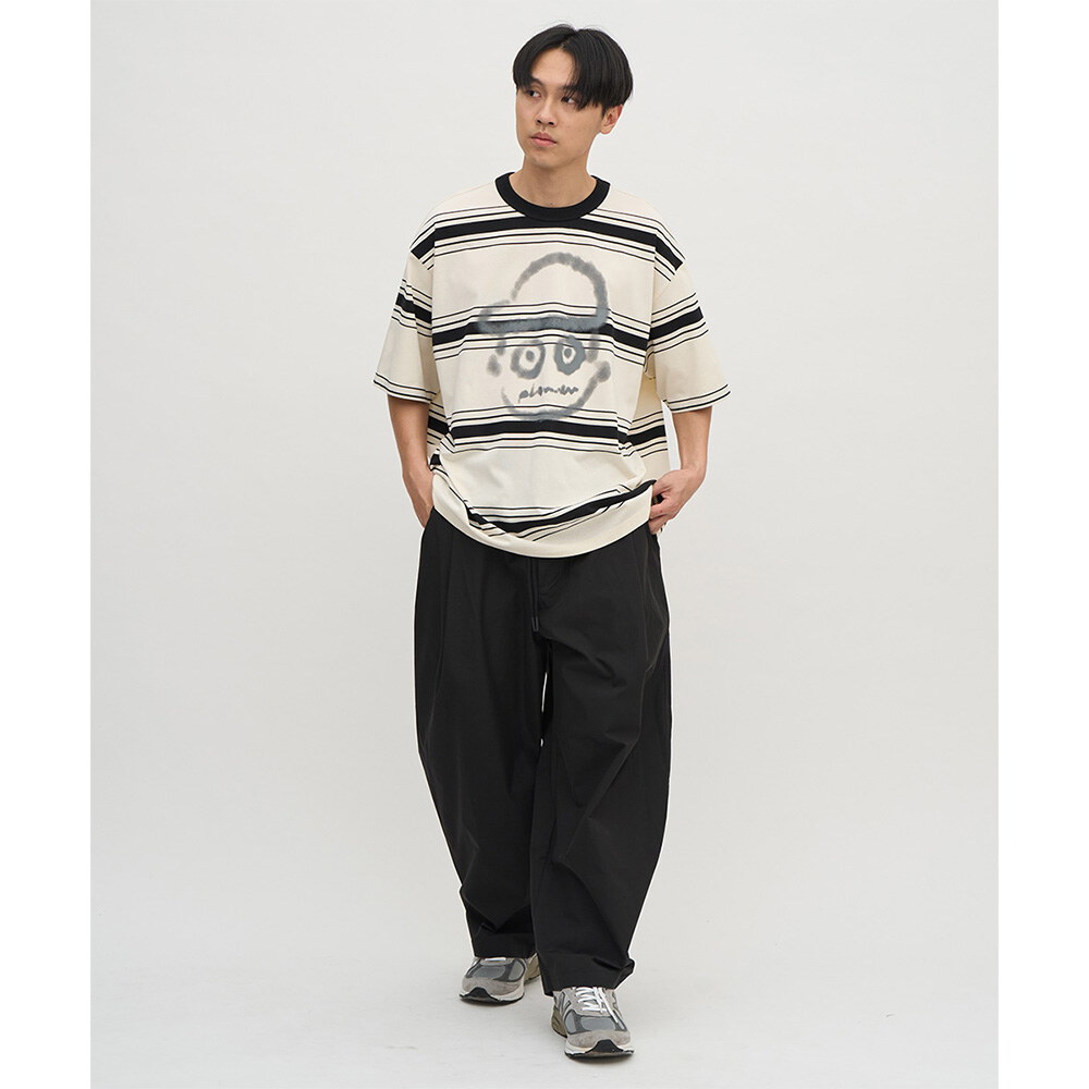 防潑水立體剪裁錐寬褲