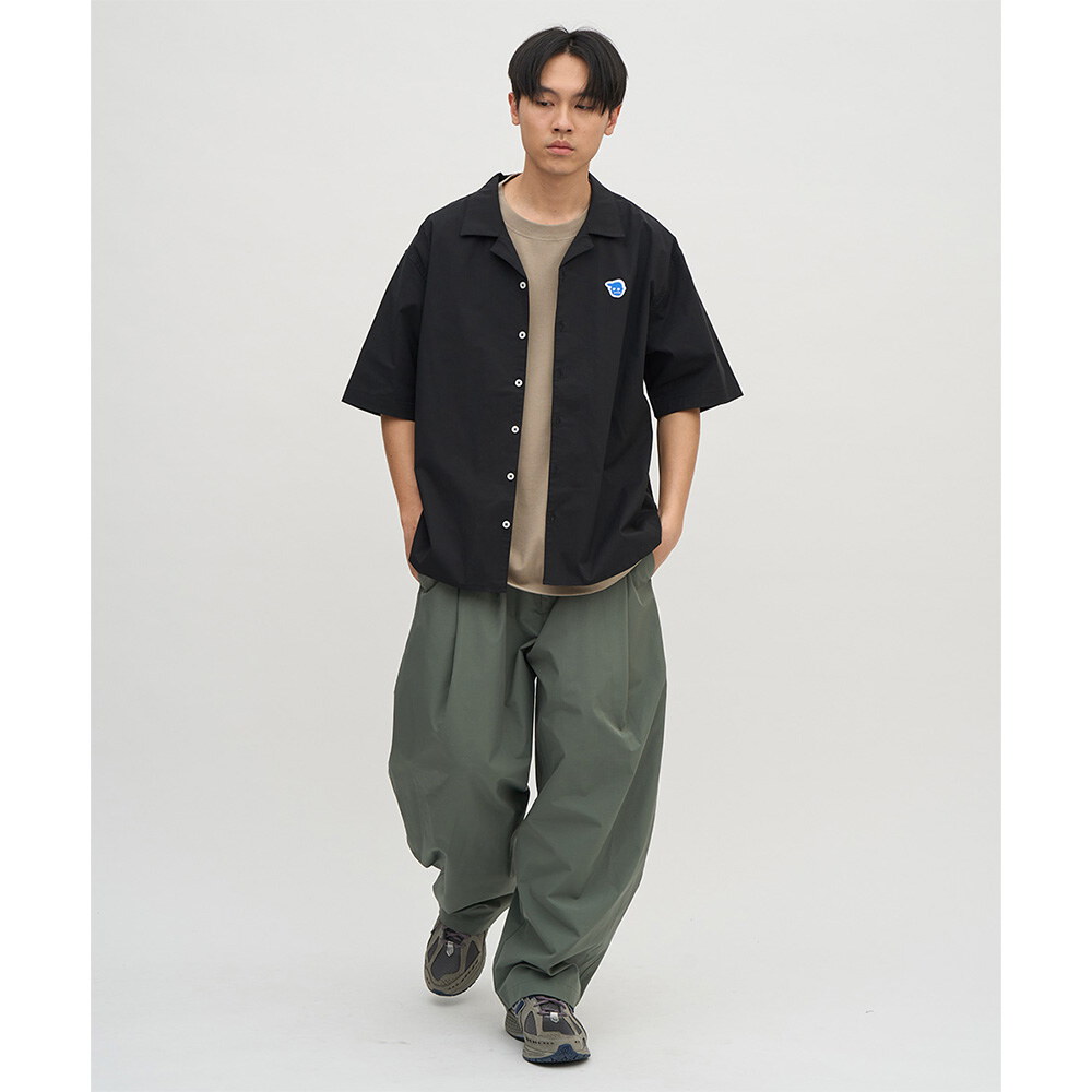 防潑水立體剪裁錐寬褲