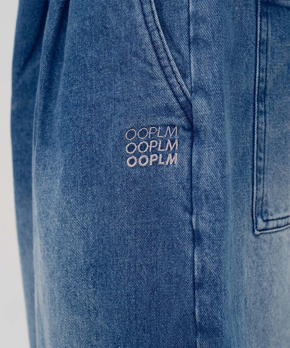 日常刷色牛仔燈籠褲