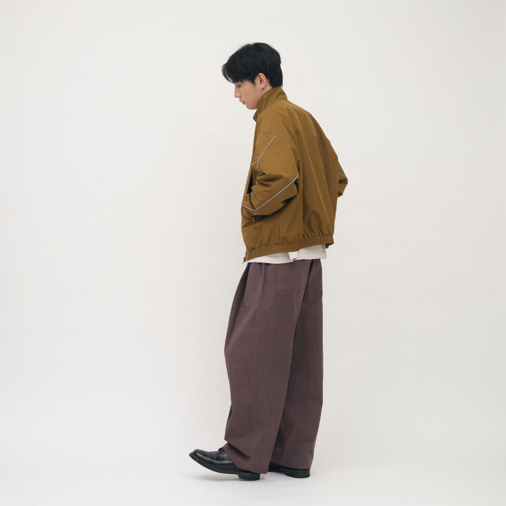 棉質立體剪裁錐寬褲
