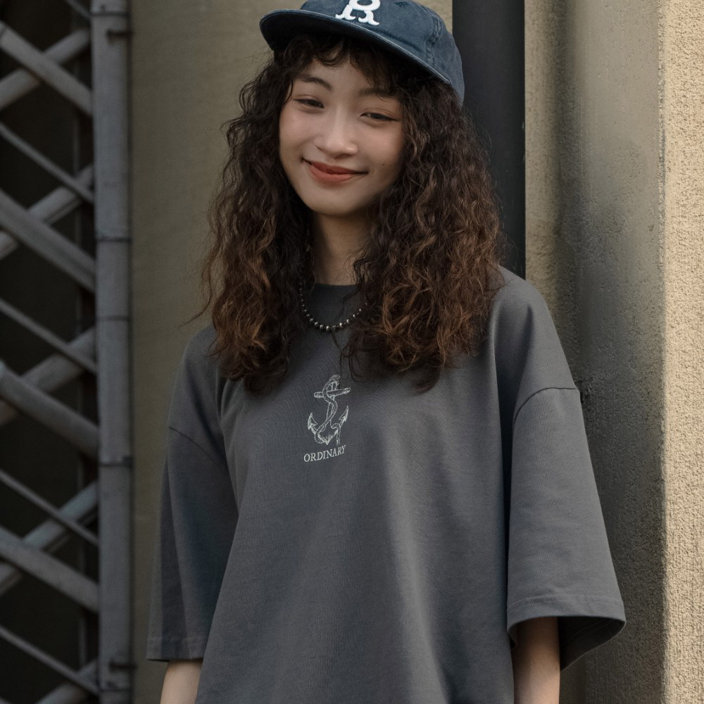 素描鯨魚航海圖短TEE