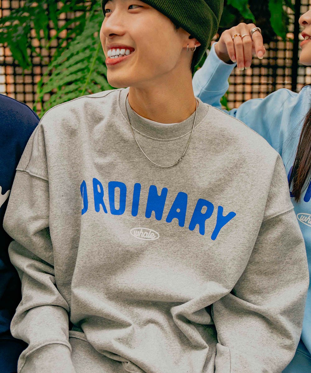 ORDINARY 美式復古鯨魚LOGO大學TEE