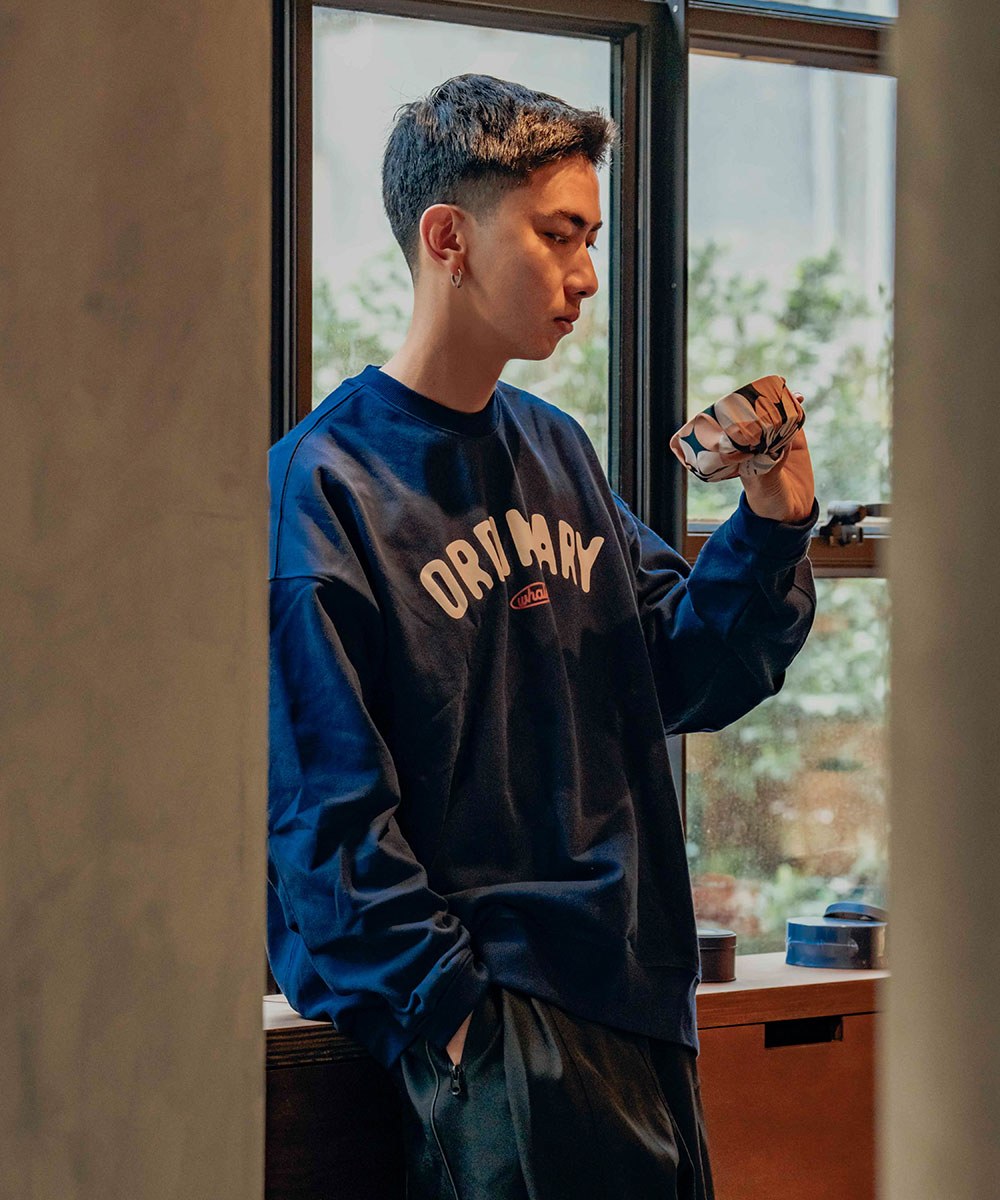 ORDINARY 美式復古鯨魚LOGO大學TEE