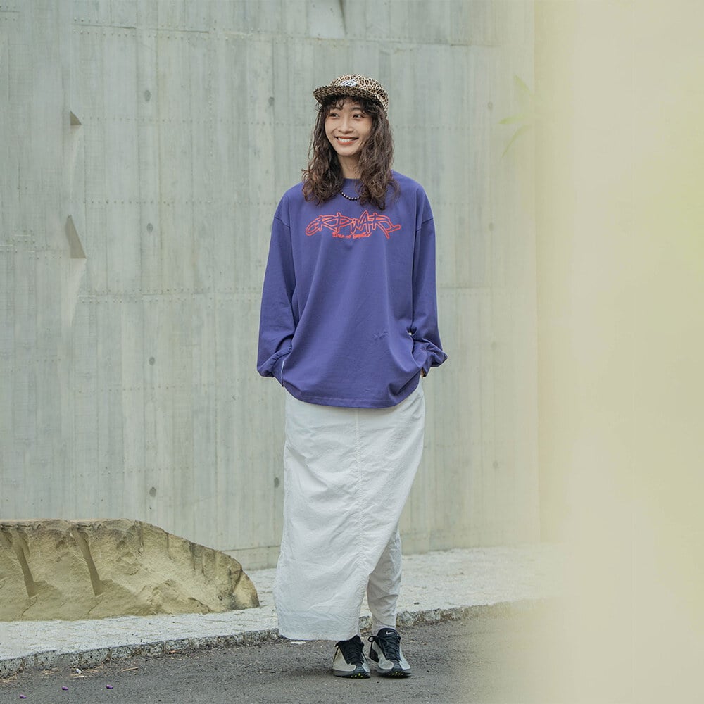 鯨魚照片塗鴉長TEE