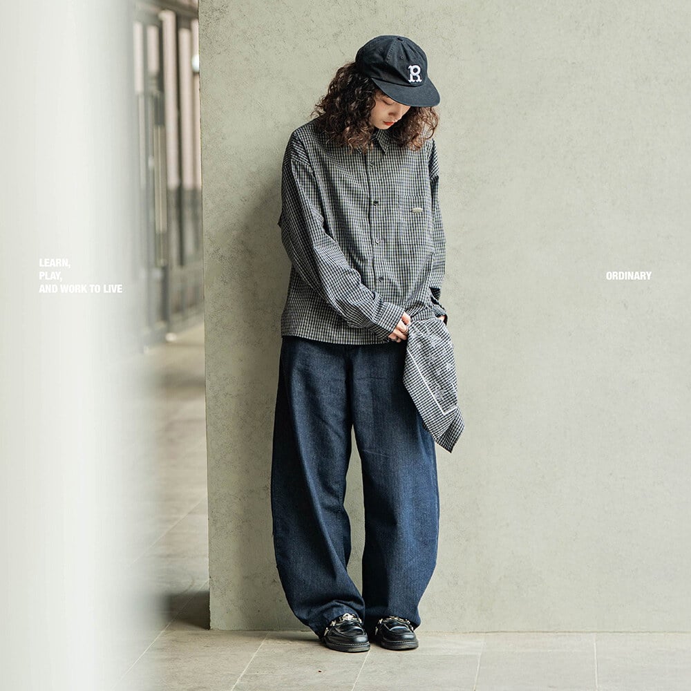 鐵牌短板格紋襯衫