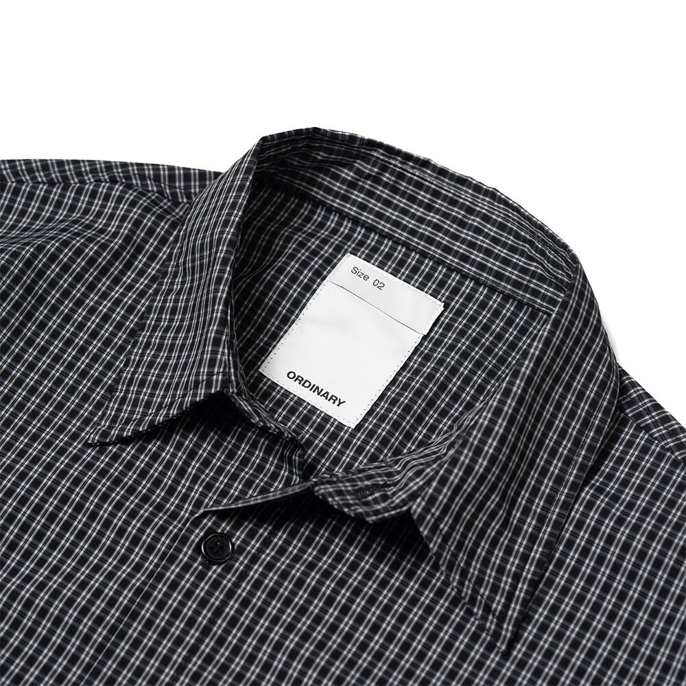 鐵牌短板格紋襯衫