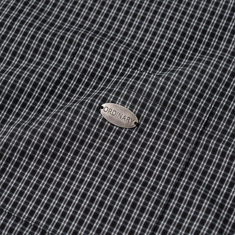 鐵牌短板格紋襯衫