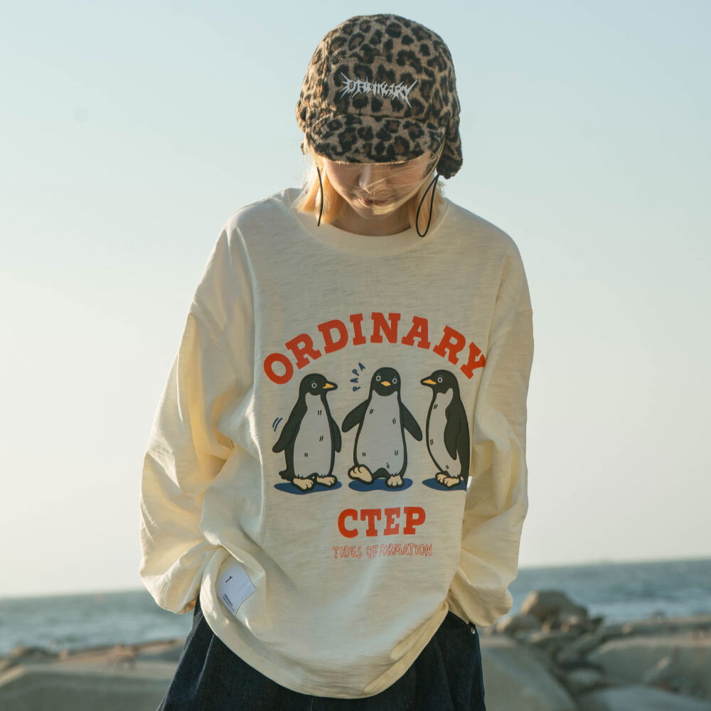 企鵝夥伴竹節棉長TEE