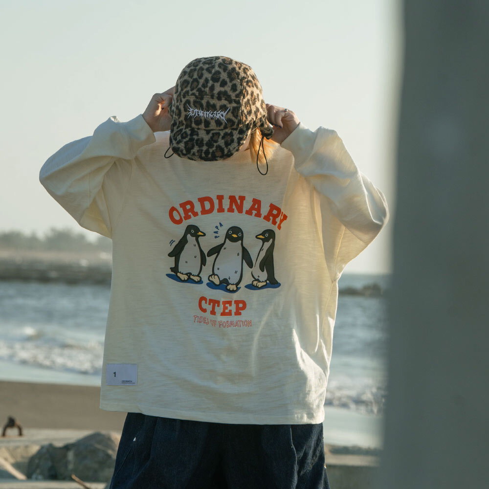 企鵝夥伴竹節棉長TEE