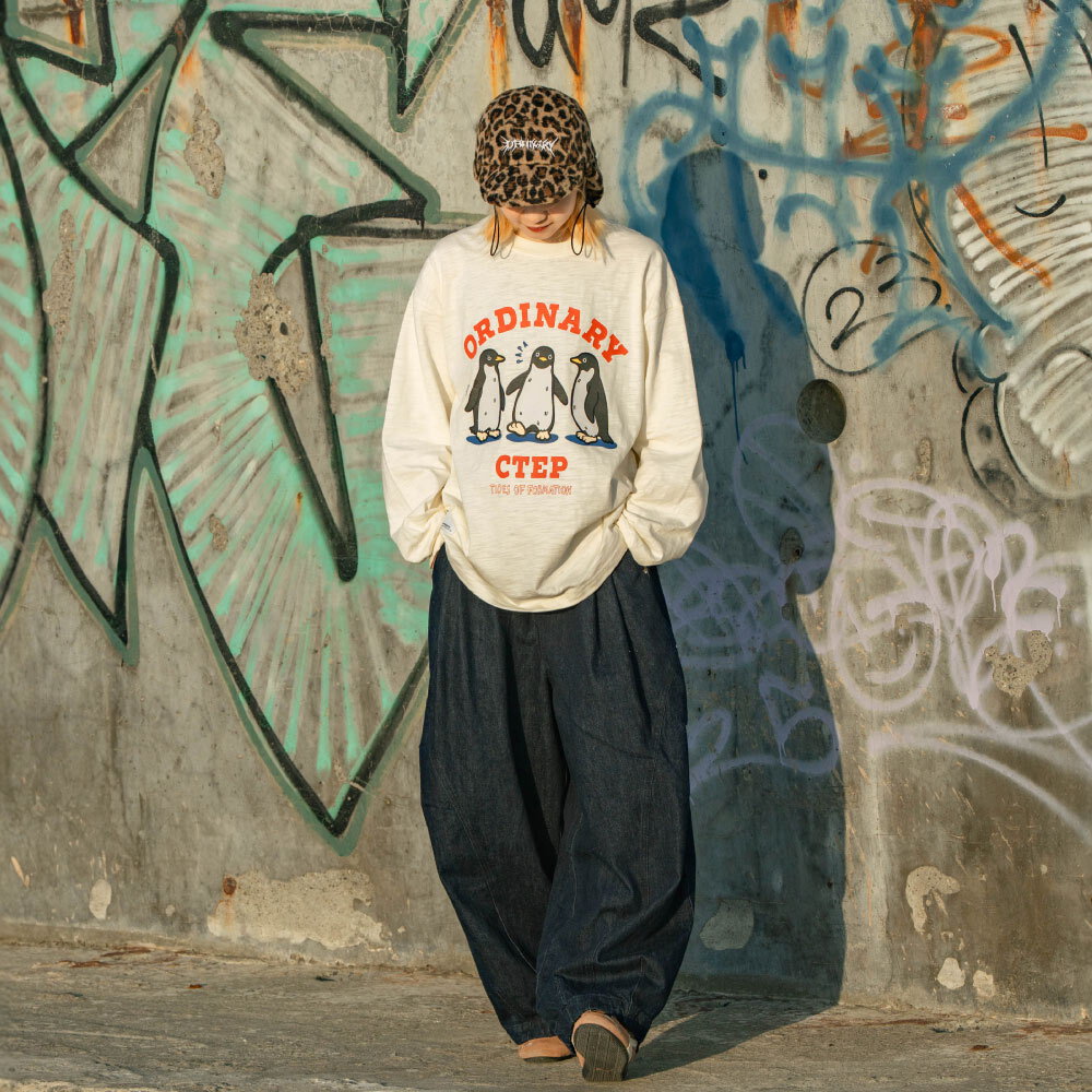 企鵝夥伴竹節棉長TEE