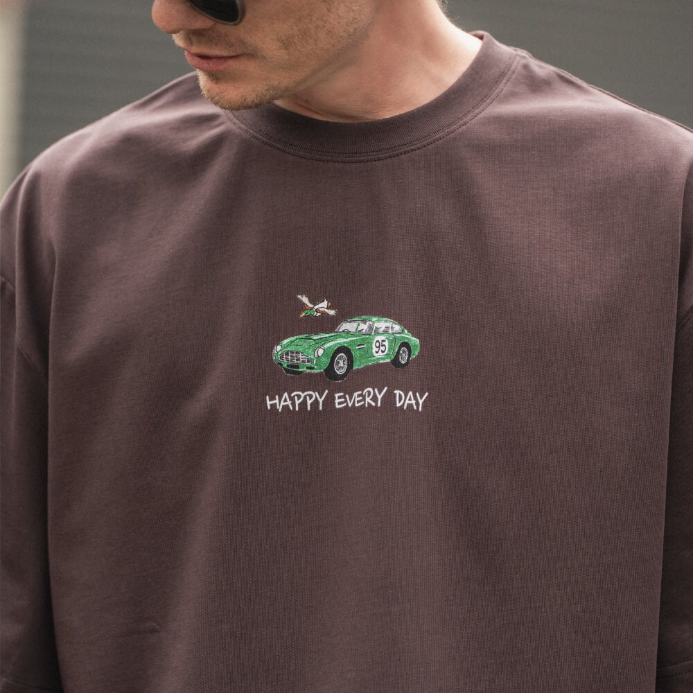 復古蠟筆角色短TEE