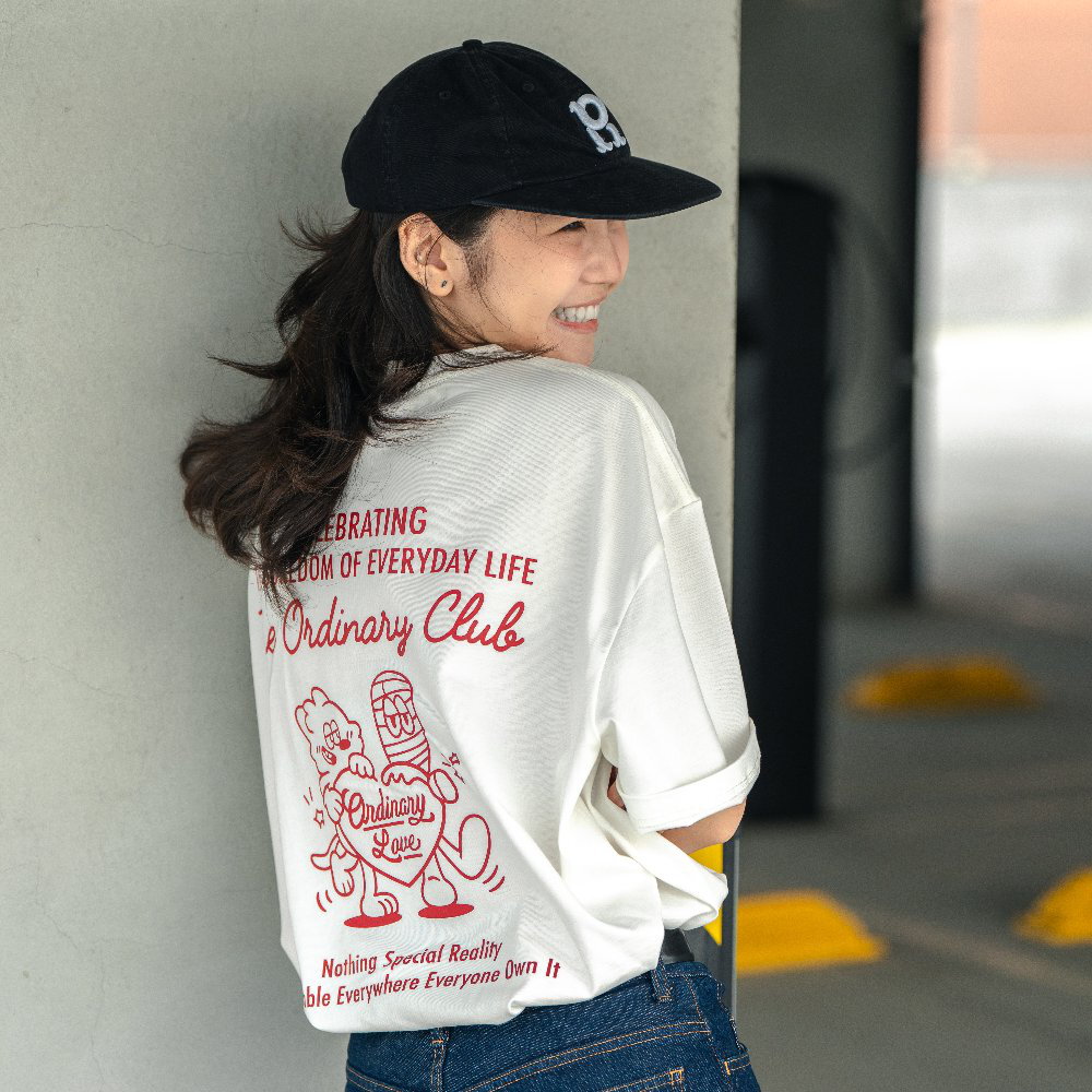 愛心衝浪復古短T