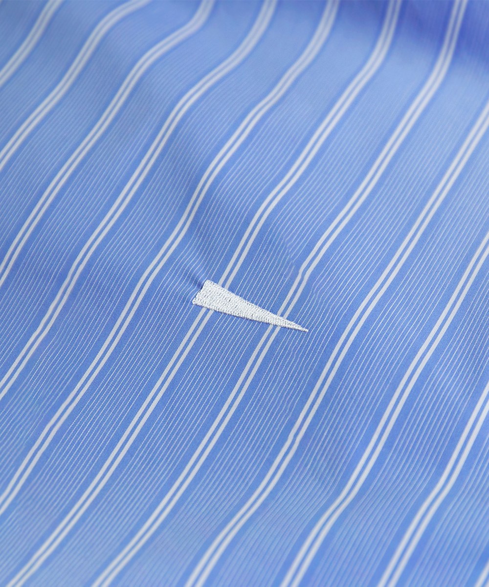 ORDINARY 口袋直紋拼接襯衫